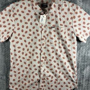 Brixton Standard Fit Charter Men’s Short Sleeve Button Casual Shirt Men’s XL New